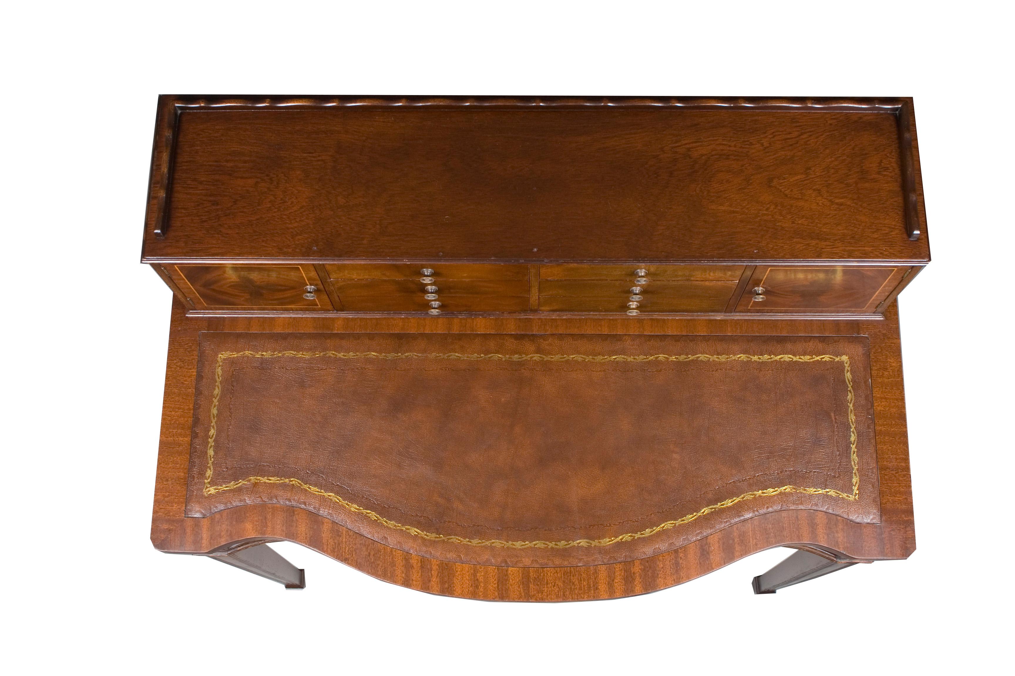 Regency Small Leather Top High Writing Desk on Legs For Sale