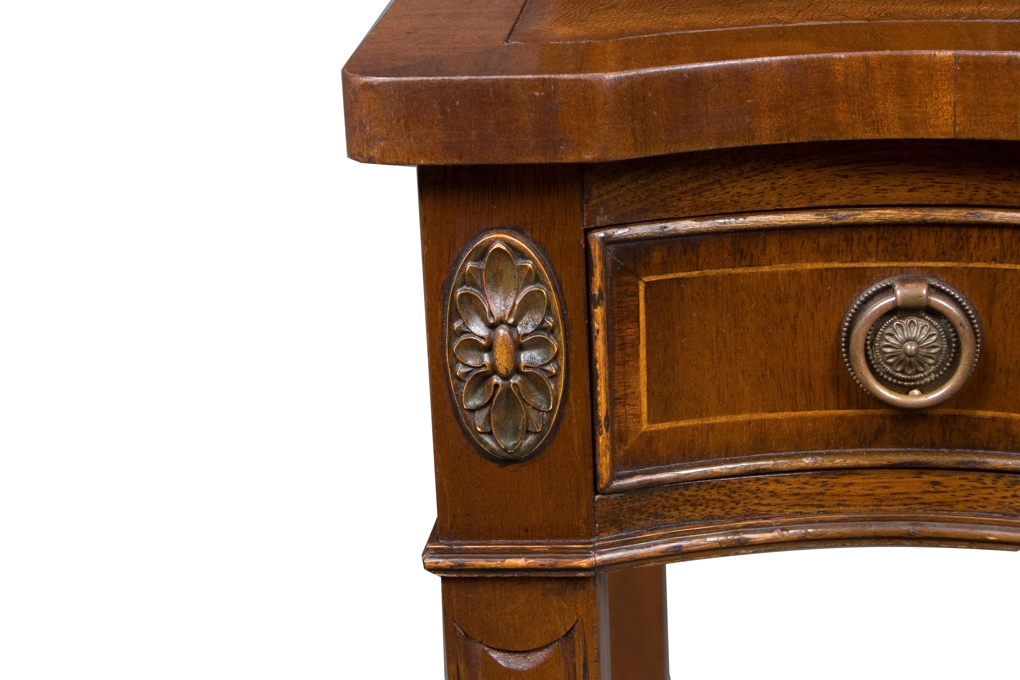 Mid-20th Century Small Leather Top High Writing Desk on Legs For Sale