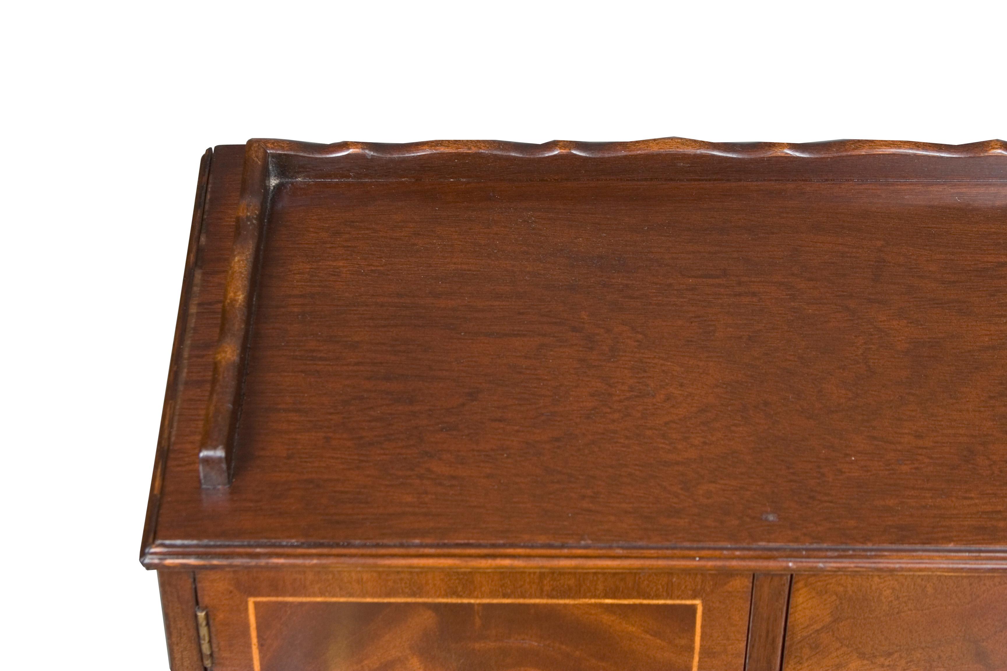 Mahogany Small Leather Top High Writing Desk on Legs For Sale
