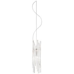 Small LED Diadema Pendant A in Crystal by Vistosi