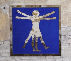 Small Leonardo Da Vinci, The Vitruvian Man, Icon Wall Decoration by Davide Medri