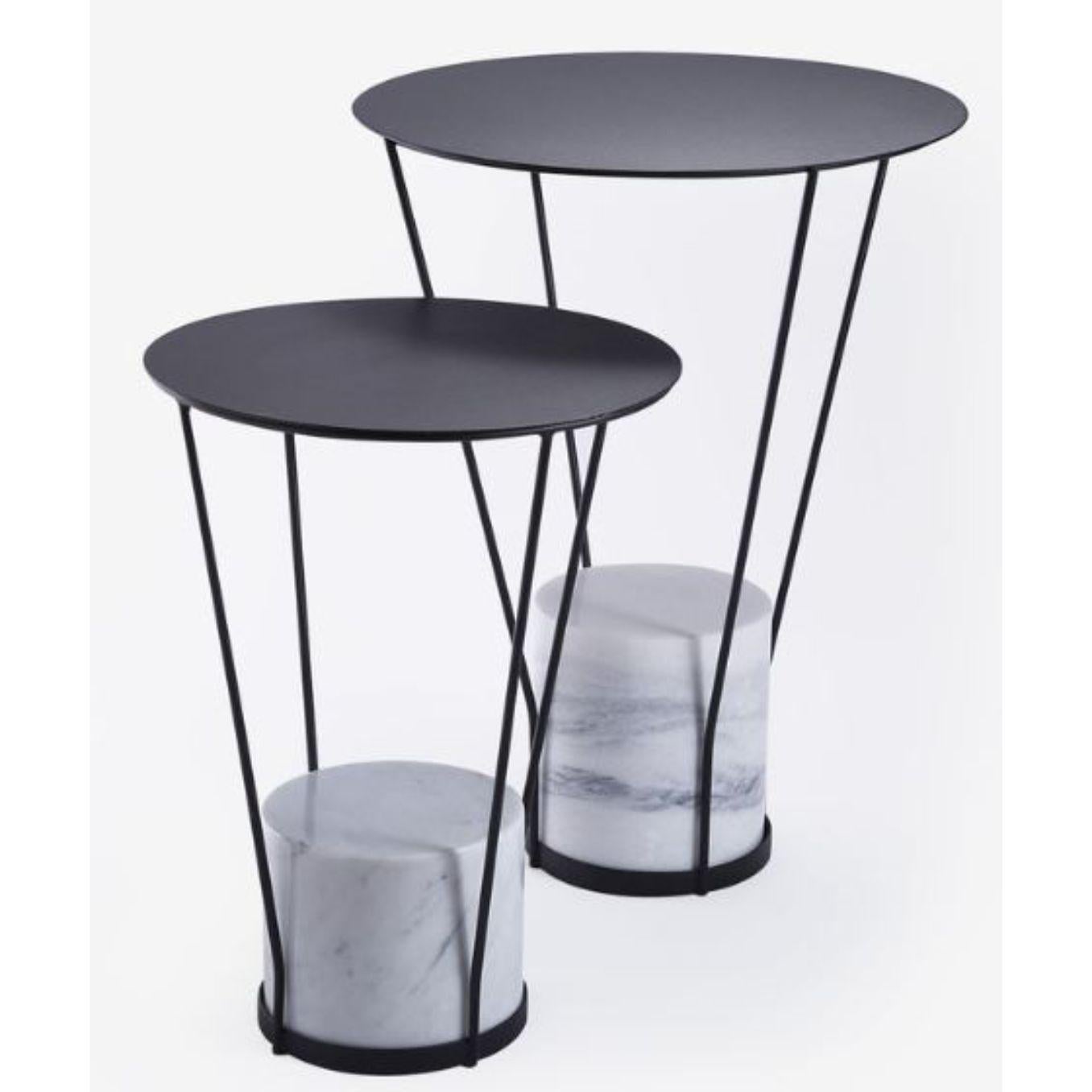 Moderne Petite table basse Lest avec base en marbre par Radar en vente
