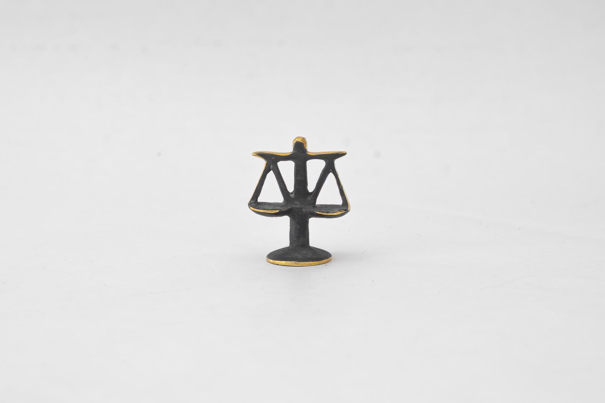 Austrian Small Libra Zodiac Sign by Walter Bosse, circa 1950s For Sale