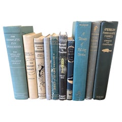 Small Library of Ten Volumes of Vintage Fishing Books Largely First Editions