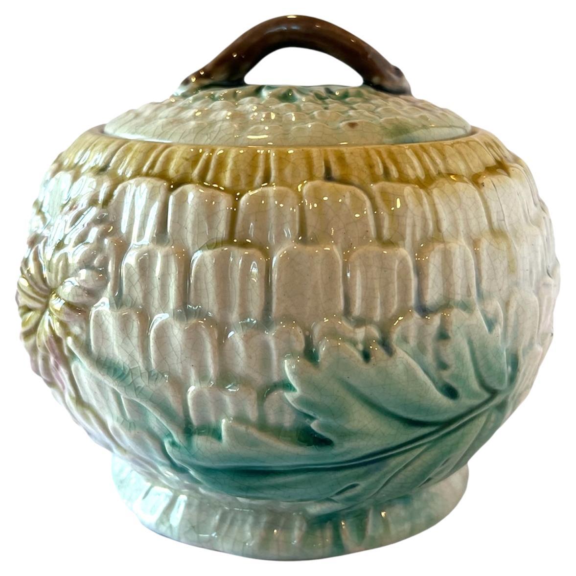 Small Lidded Majolica Tureen Owned by Andre Leon Talley