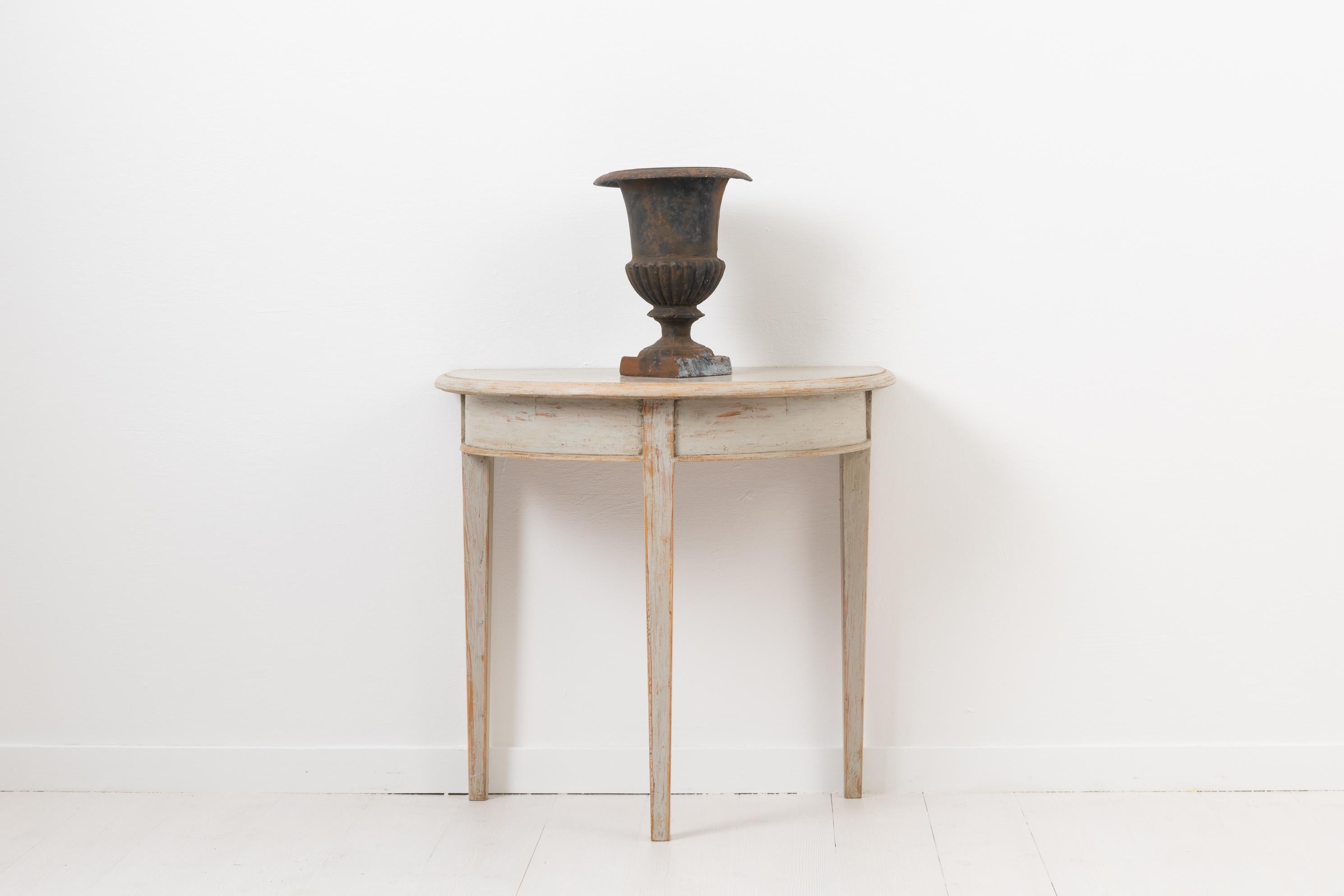 small demilune table