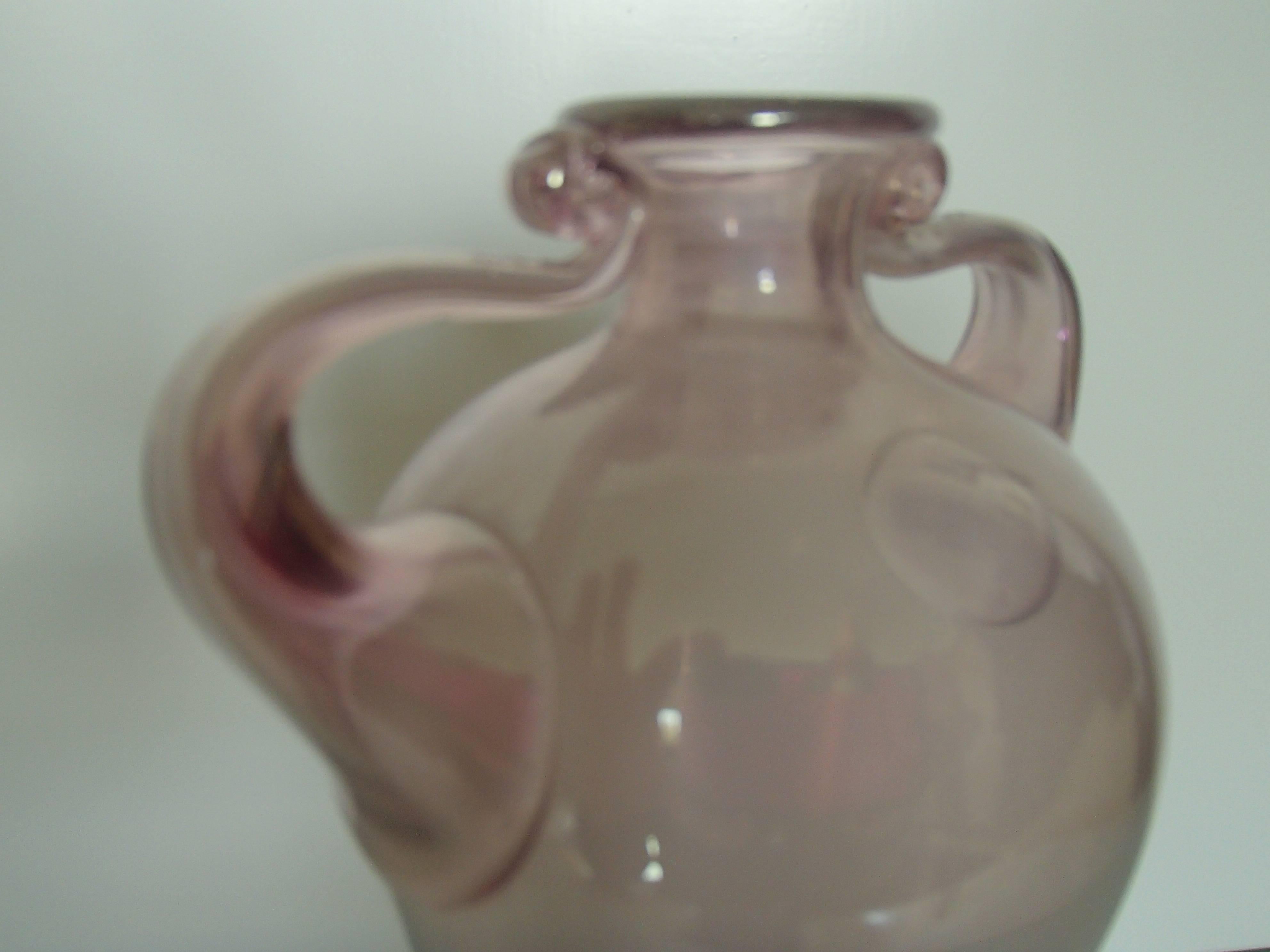 Art Nouveau Small Lilac Vase like an Amphora For Sale