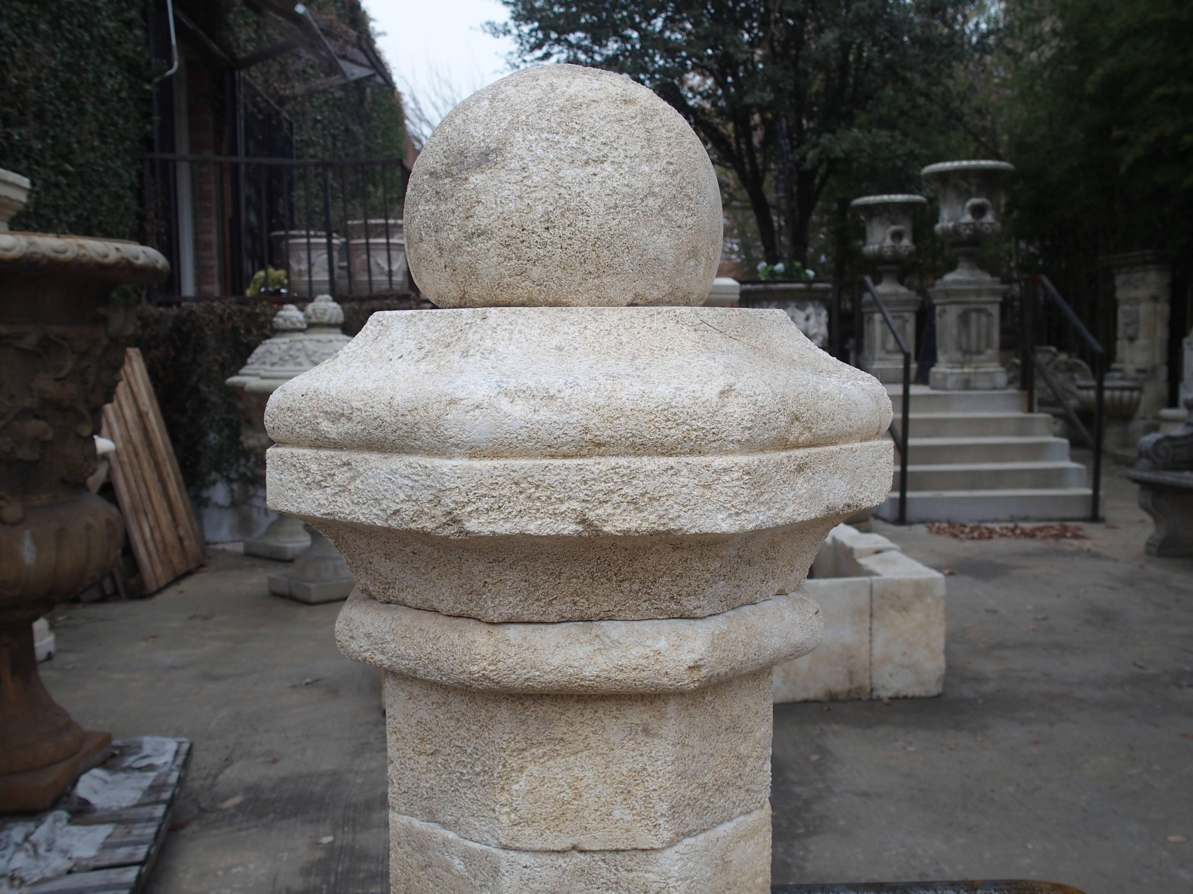 Small Limestone Center Village Fountain from Provence, France 5
