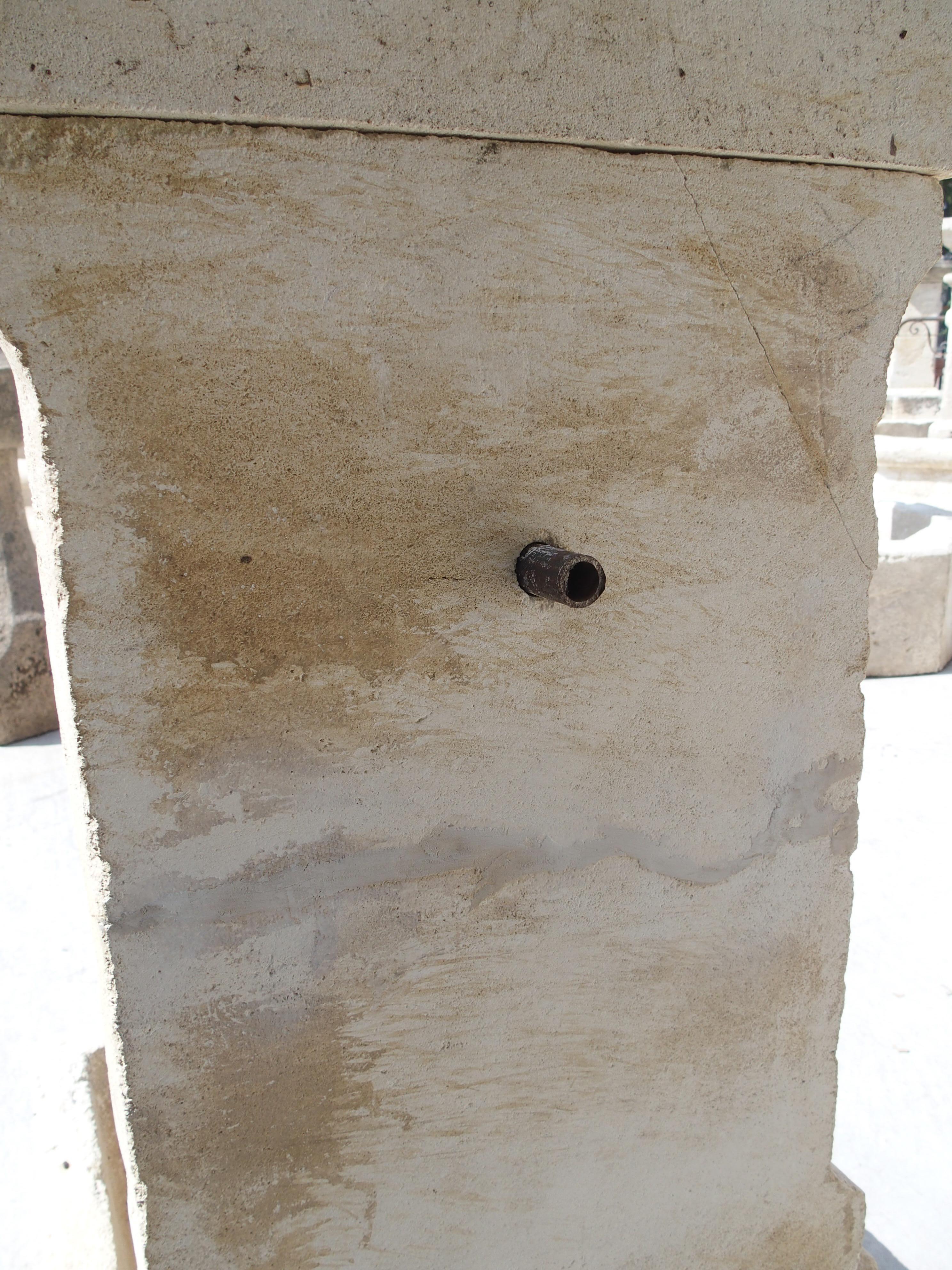 Small Limestone Wall Fountain from Provence, France 3