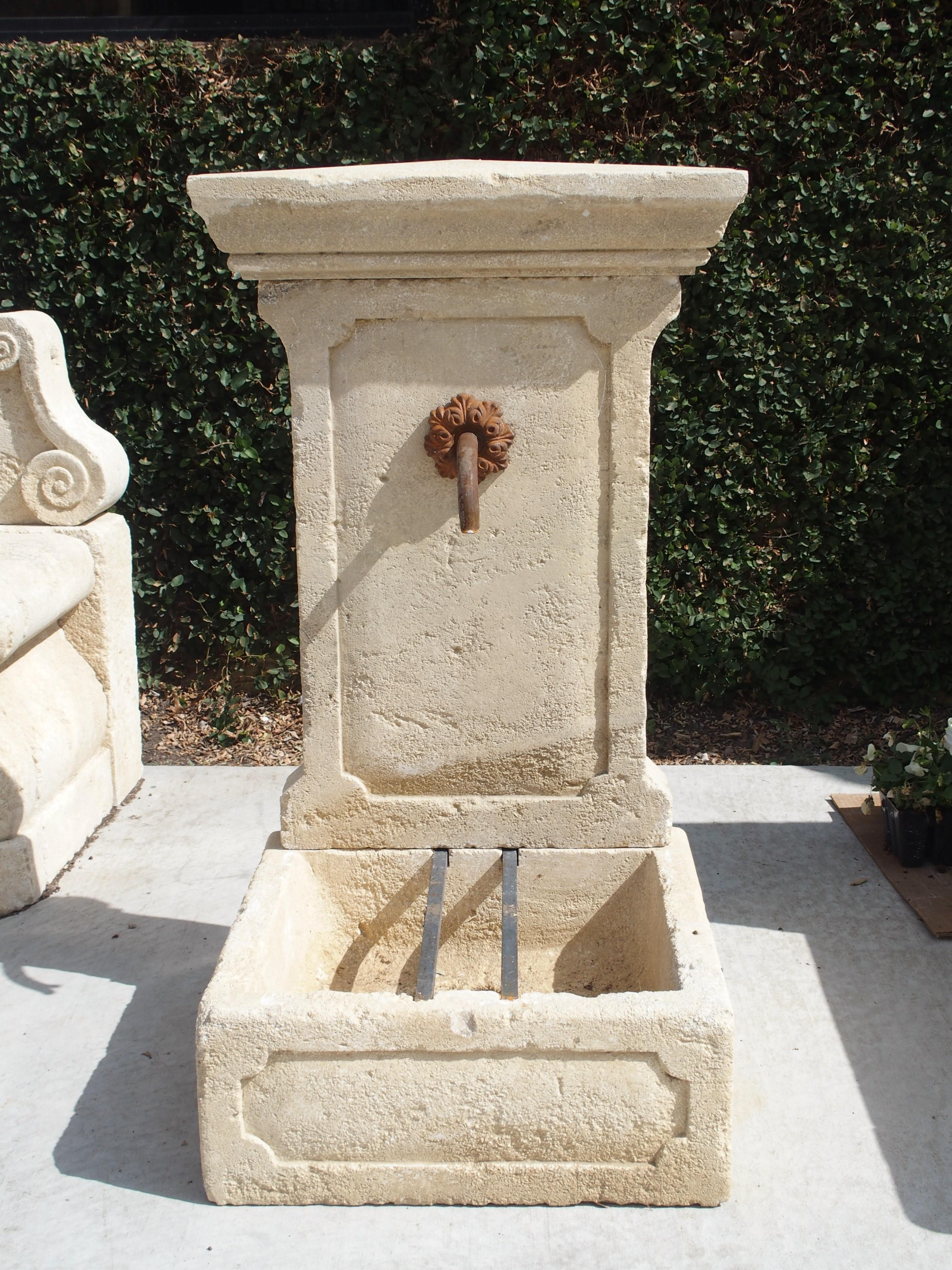 Small Limestone Wall Fountain from Provence, France 4