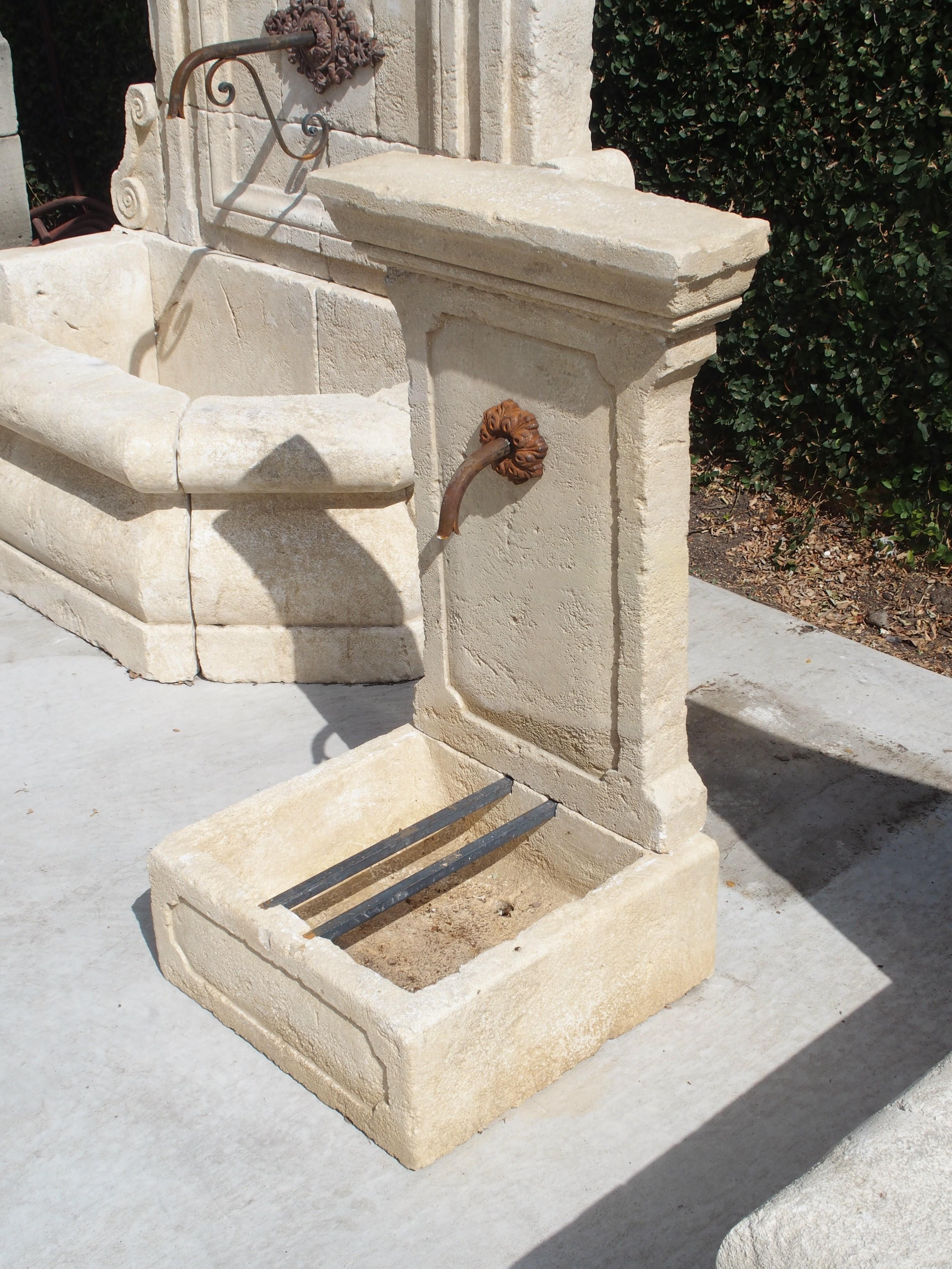Small Limestone Wall Fountain from Provence, France 5