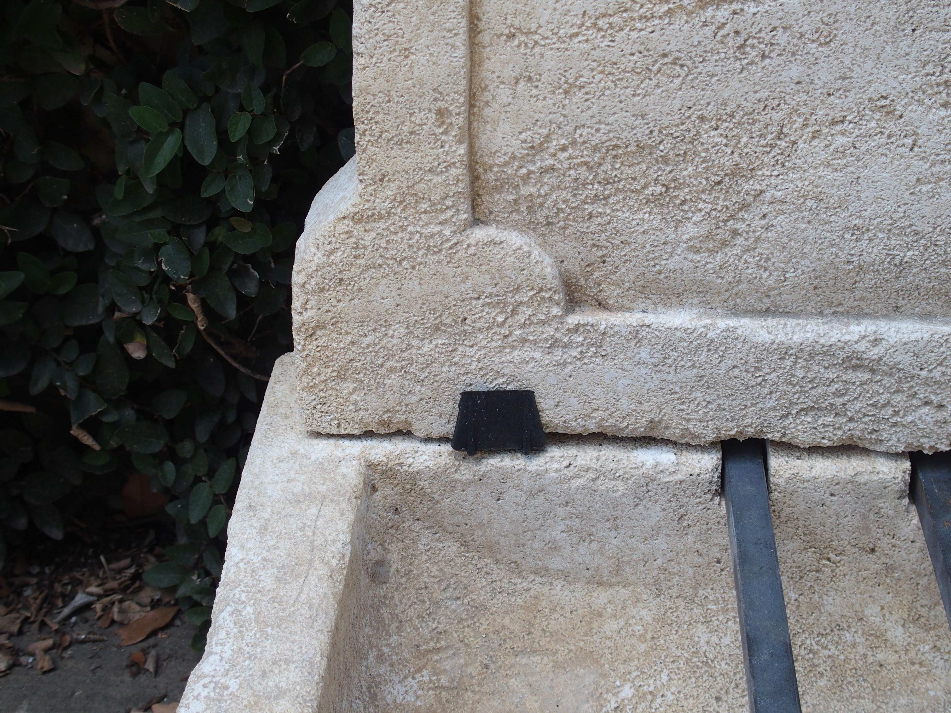 French Small Limestone Wall Fountain from Provence, France