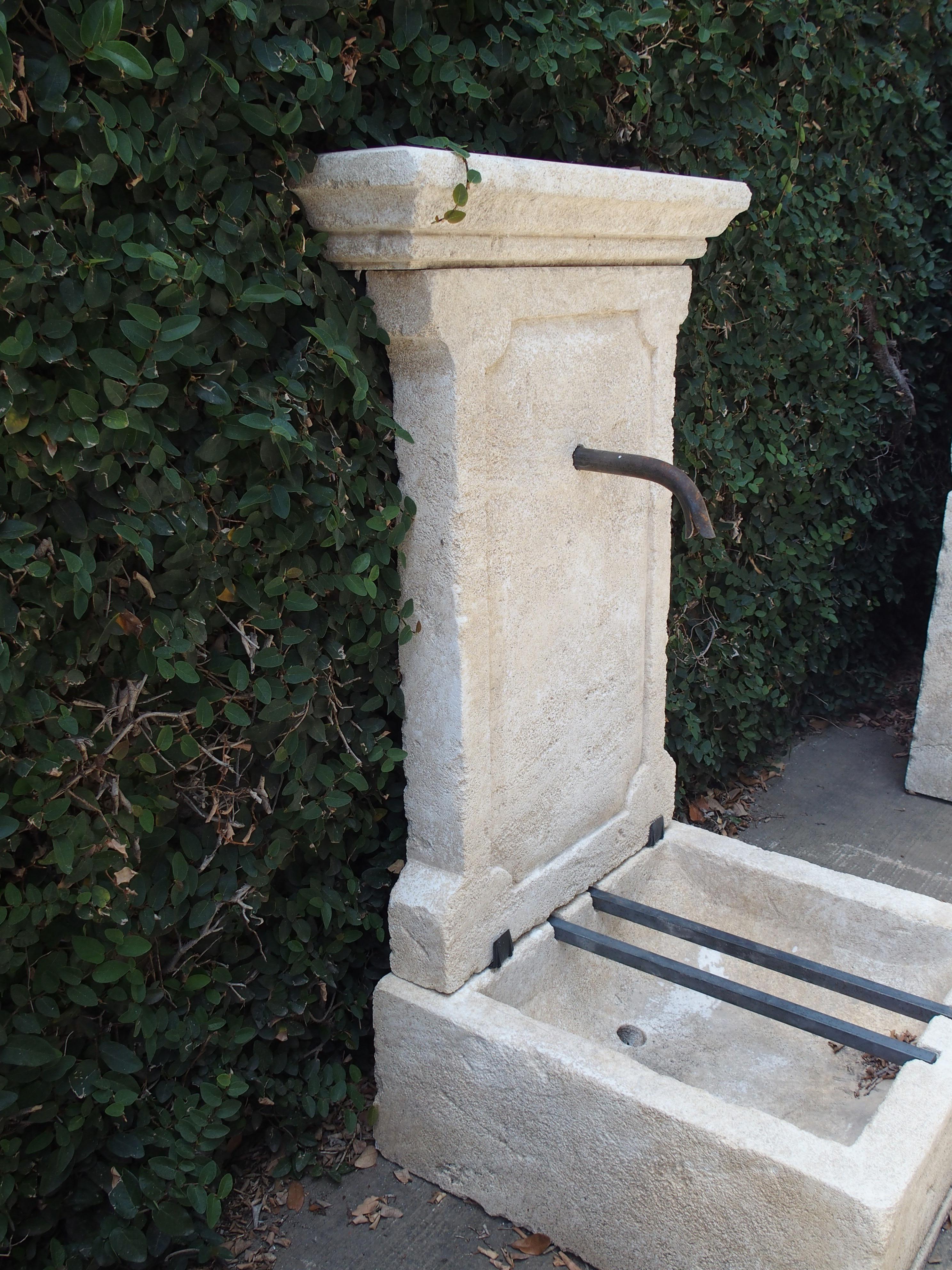 Carved Small Limestone Wall Fountain from Provence, France