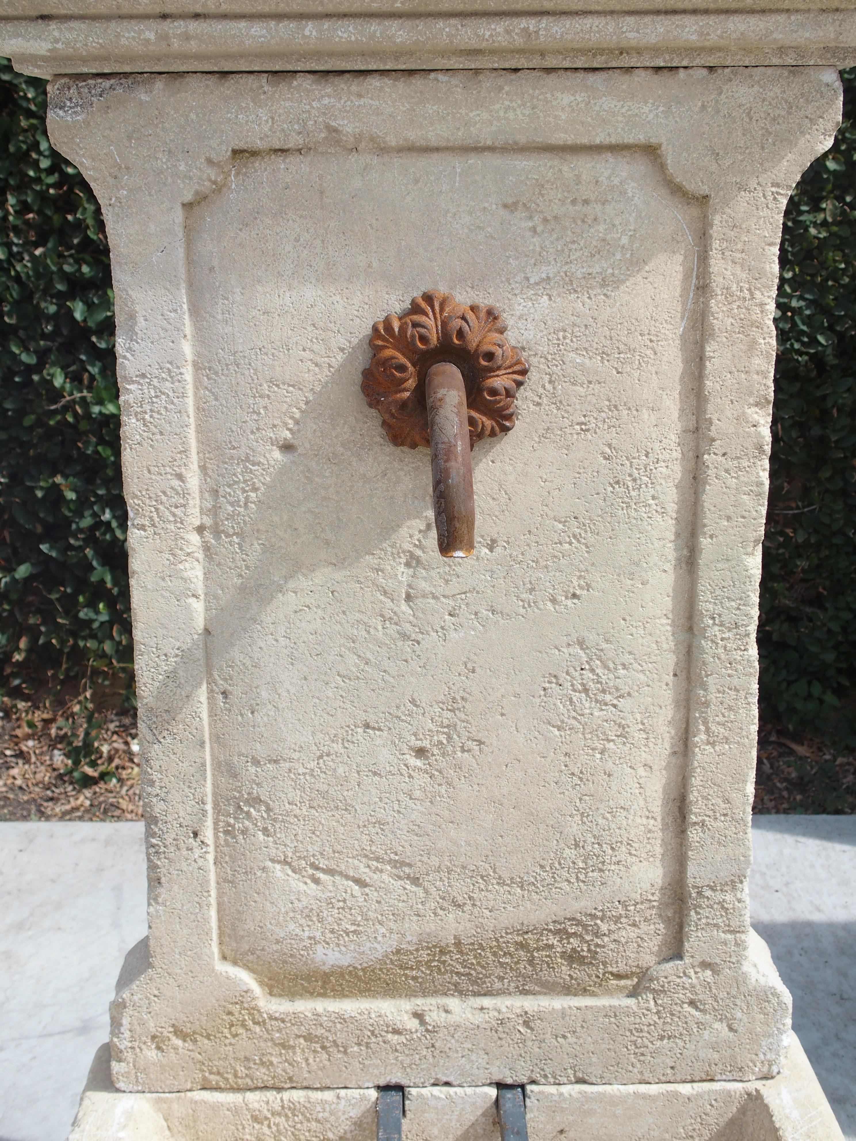 Small Limestone Wall Fountain from Provence, France In Good Condition In Dallas, TX