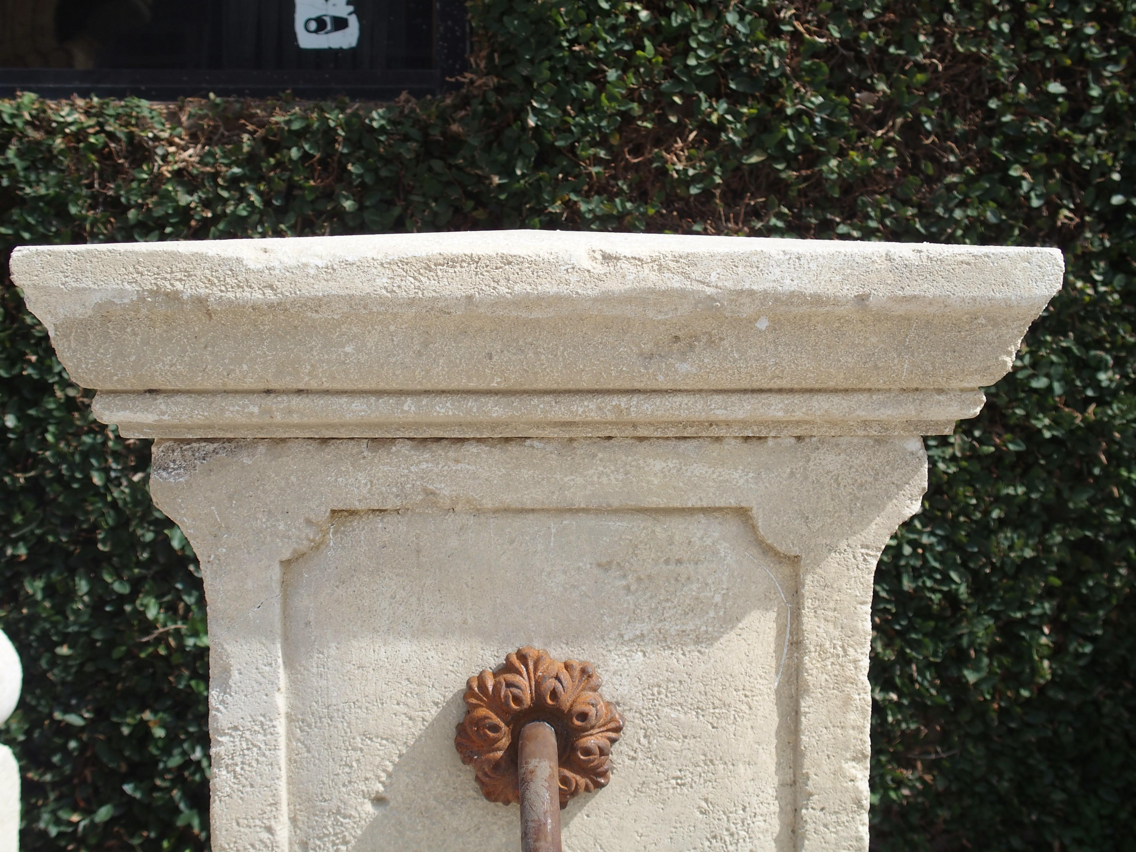 Contemporary Small Limestone Wall Fountain from Provence, France