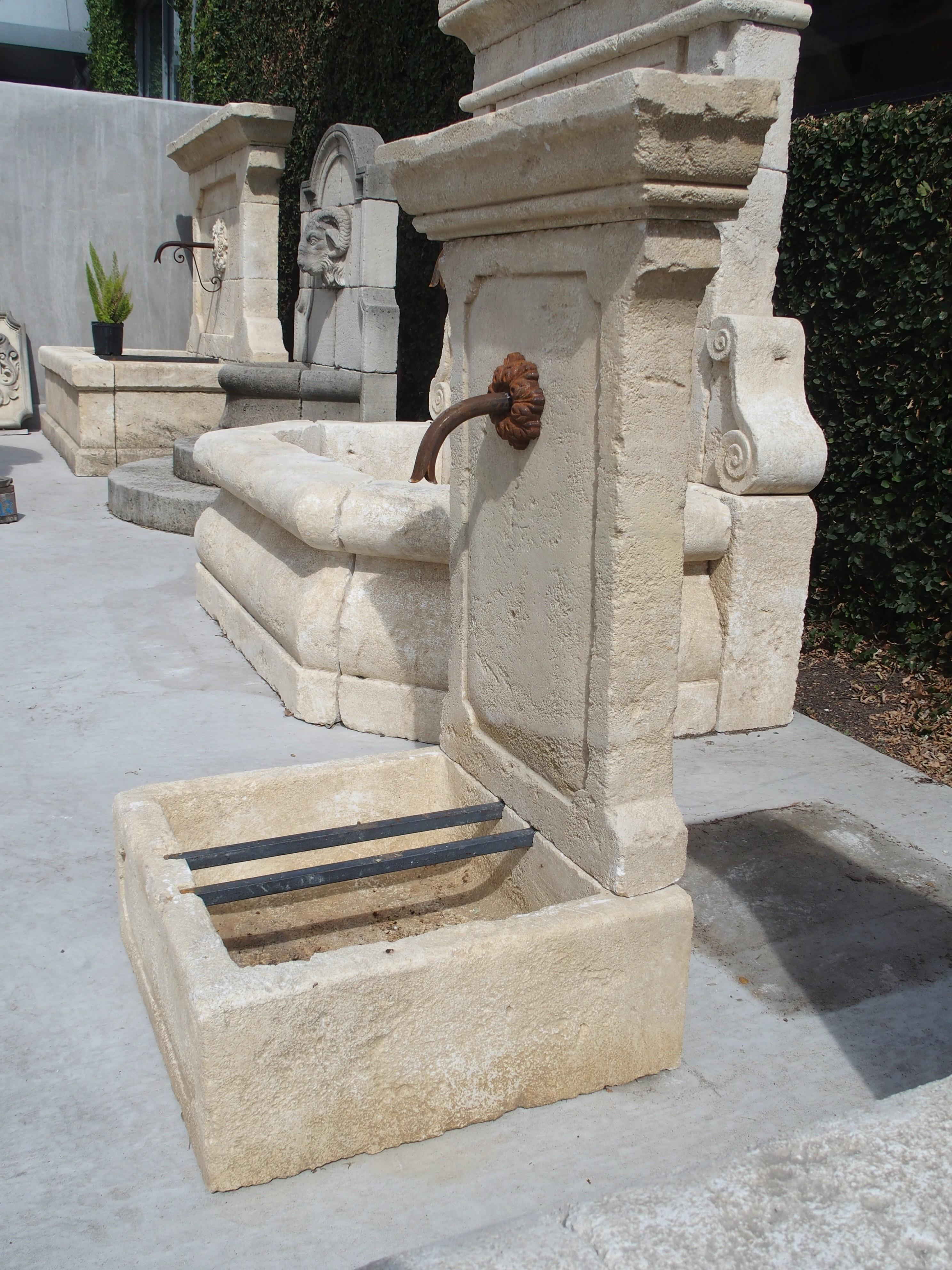 Small Limestone Wall Fountain from Provence, France 1