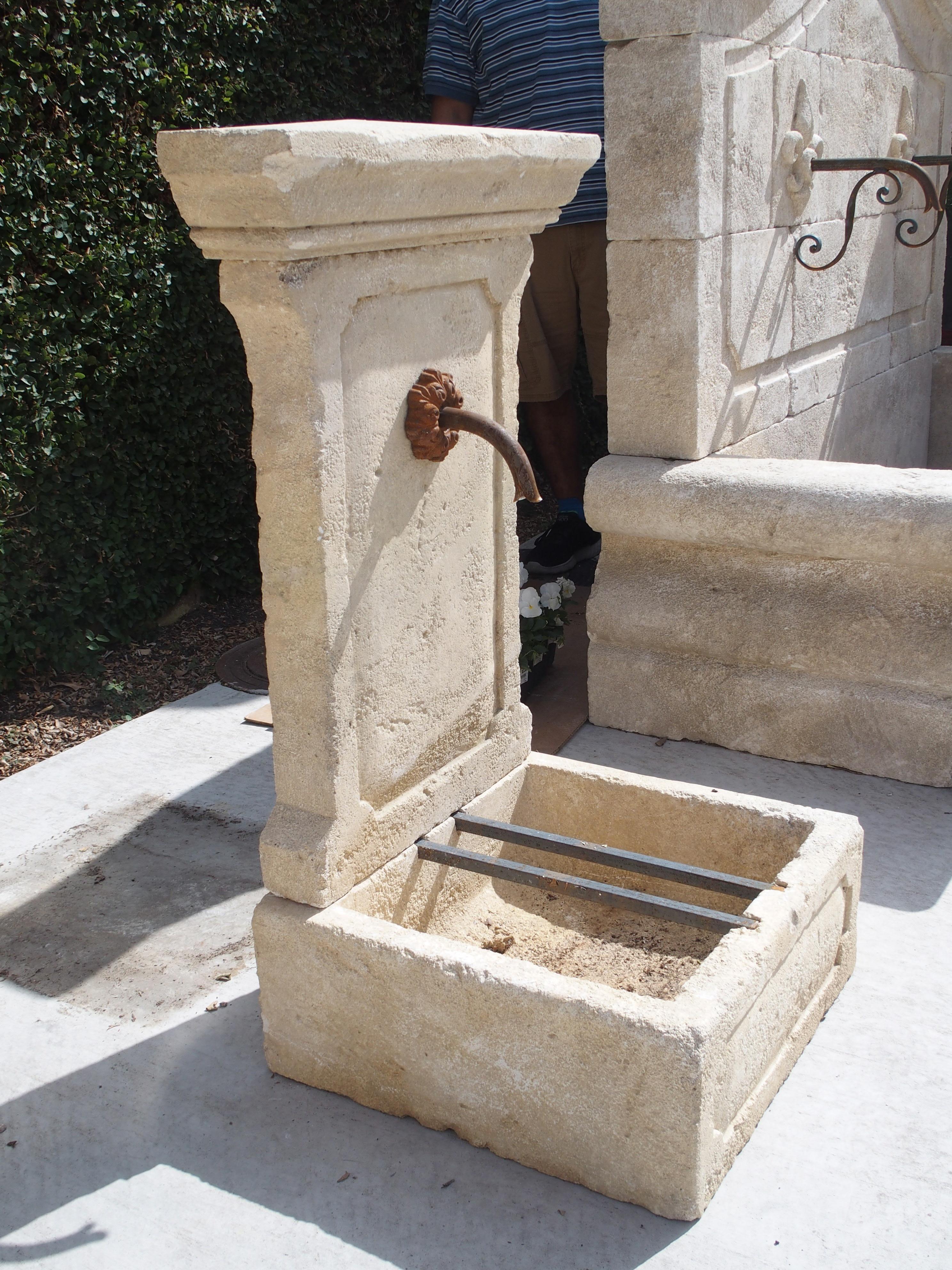 Small Limestone Wall Fountain from Provence, France 2