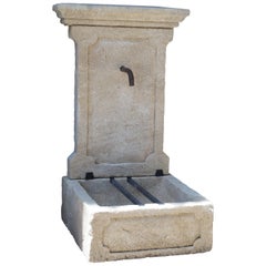 Small Limestone Wall Fountain from Provence, France