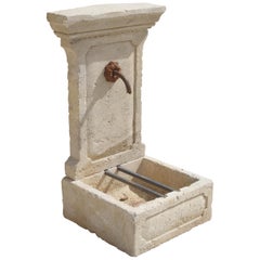 Small Limestone Wall Fountain from Provence, France