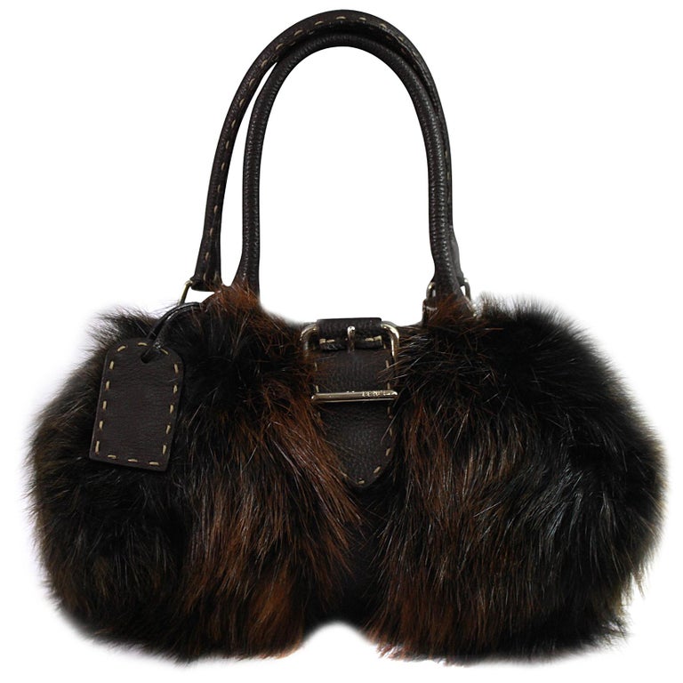 Small Limited Edition Fendi Fur Bag at 1stDibs