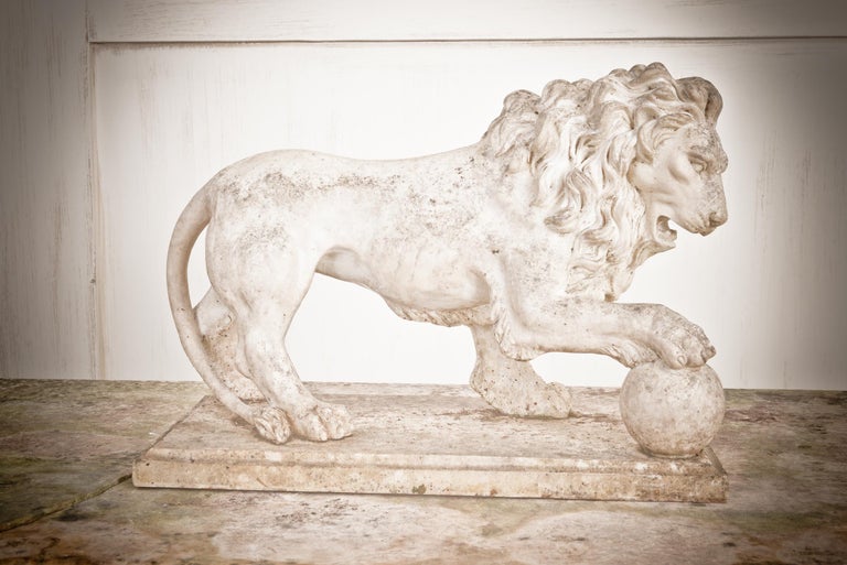 Small Lion Resin Statue at 1stDibs