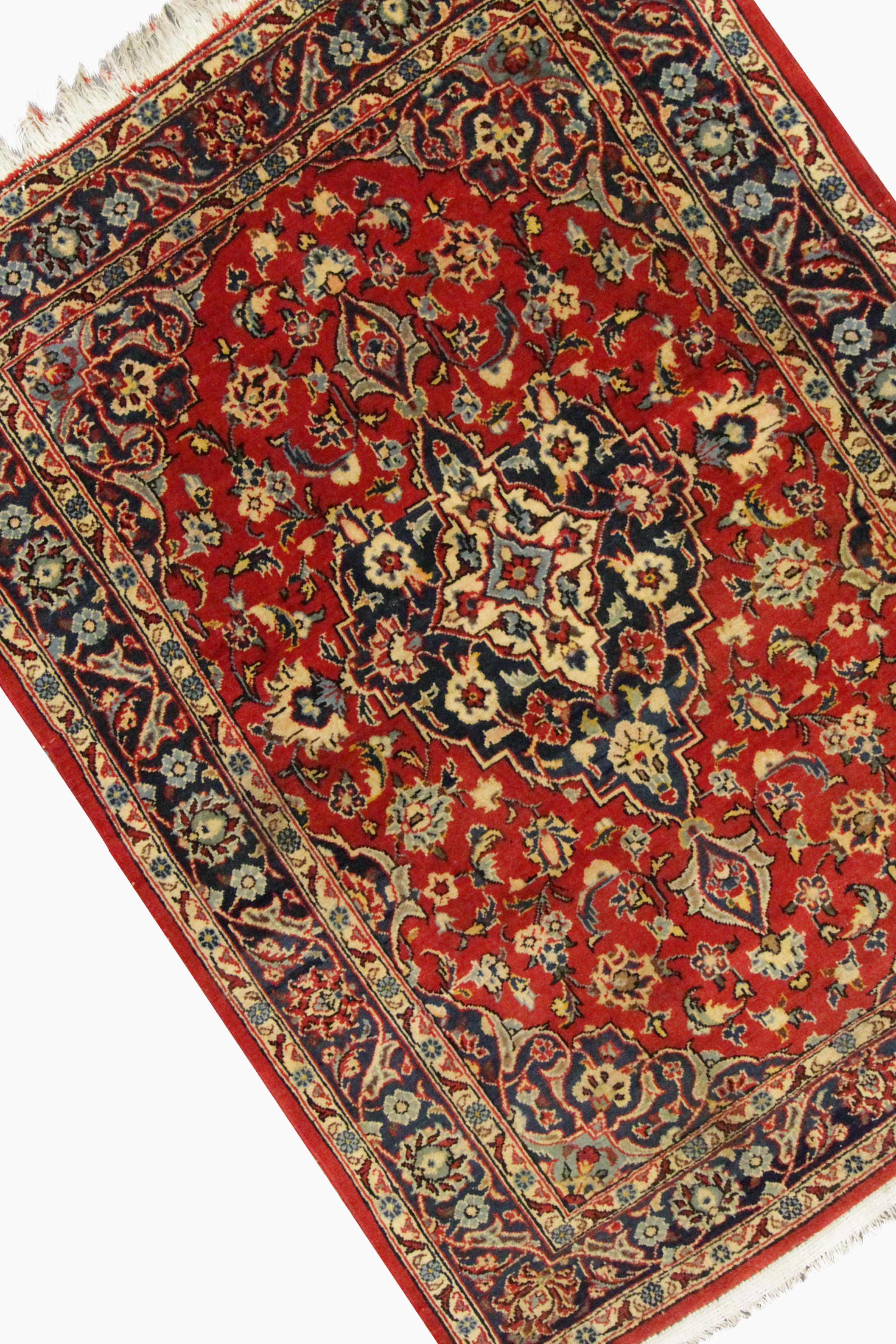 Traditioneller handgewebter roter Orientteppich aus Wolle für Wohnbereich (Afghanisch) im Angebot