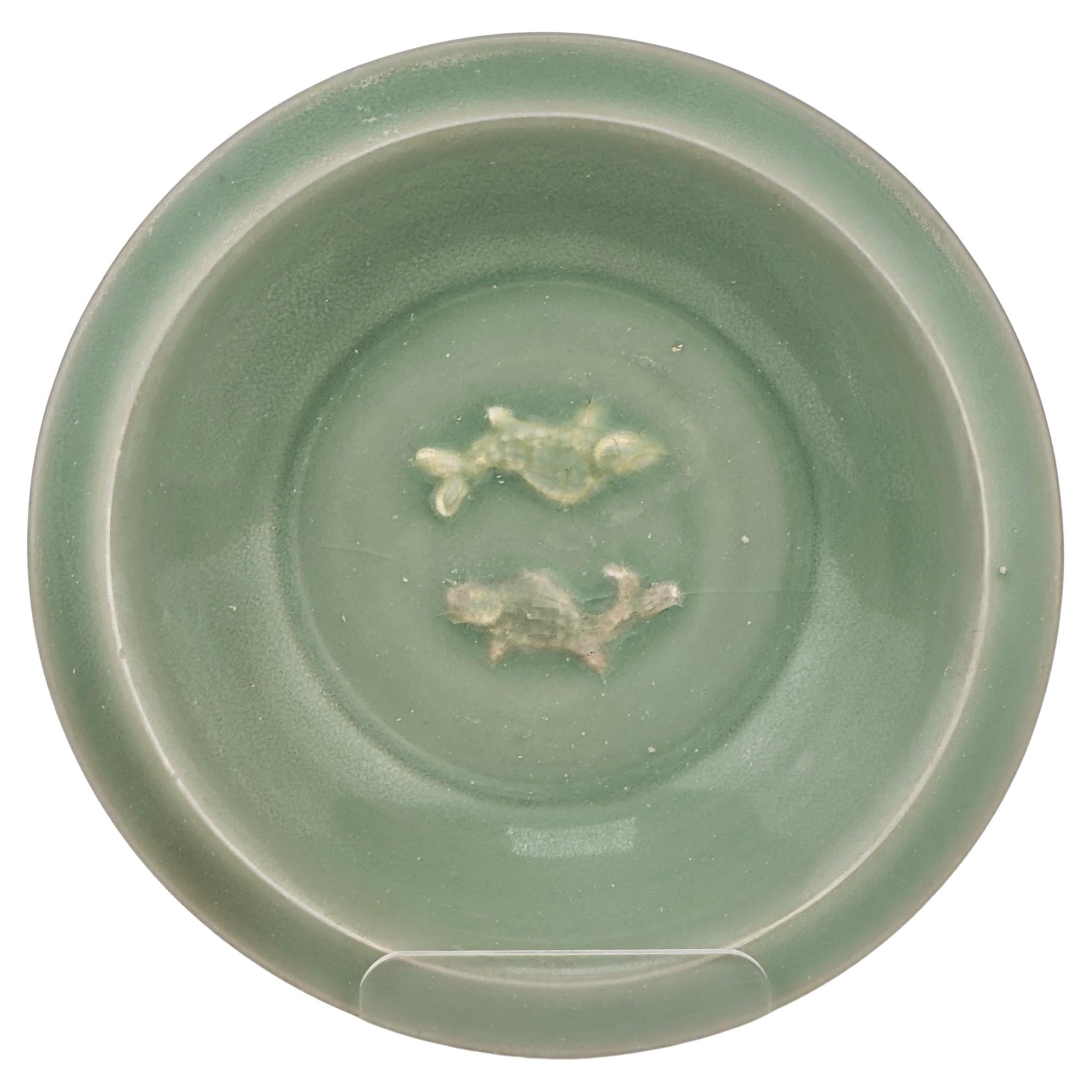 Small Longquan Celadon 'Twin Fish' Dish, Southern Song Dynasty