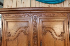 Small Lorraine Wardrobe Early 19th Century In Light Oak, Elm Region