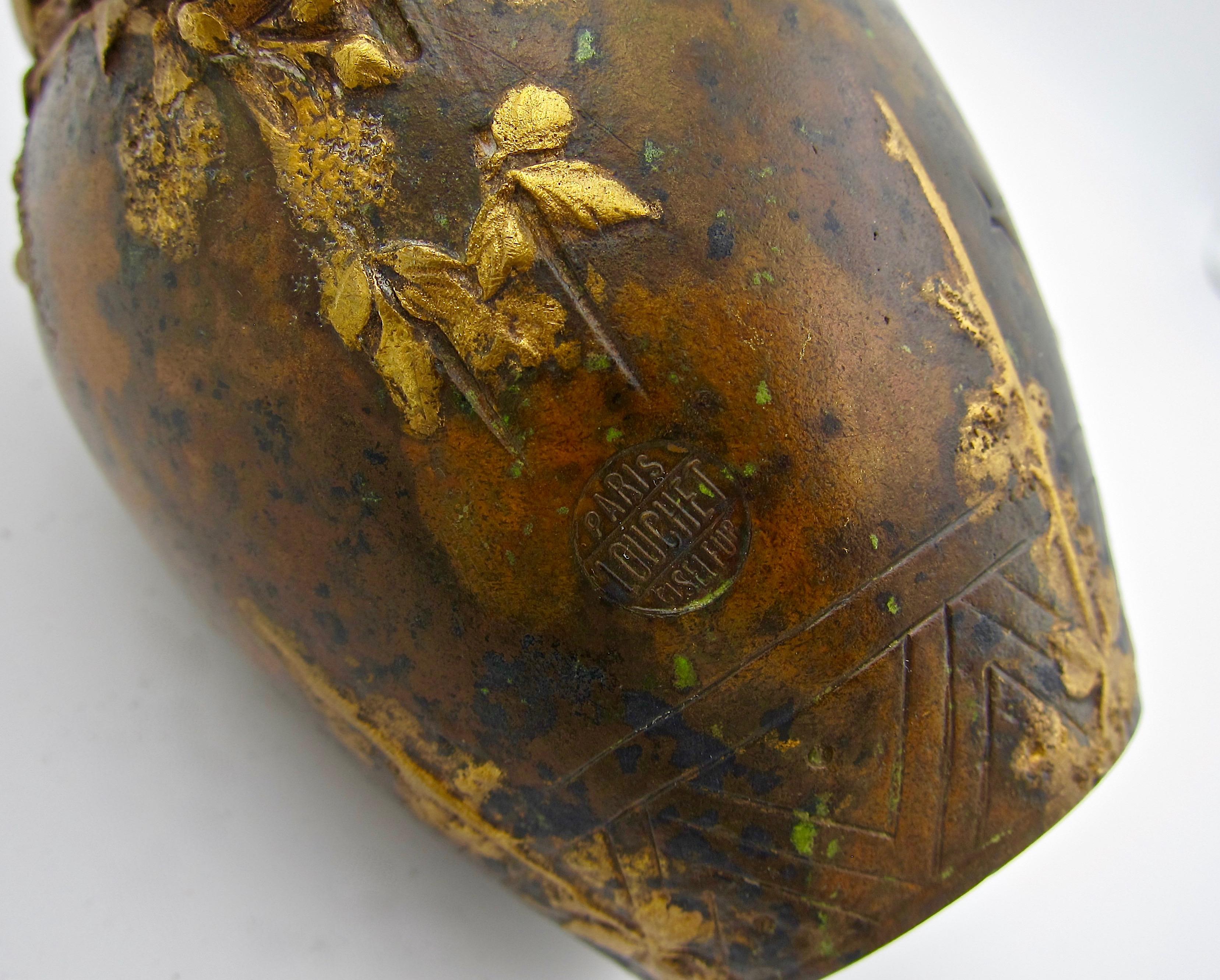 Small Louchet Paris Gilt Bronze Vase 5