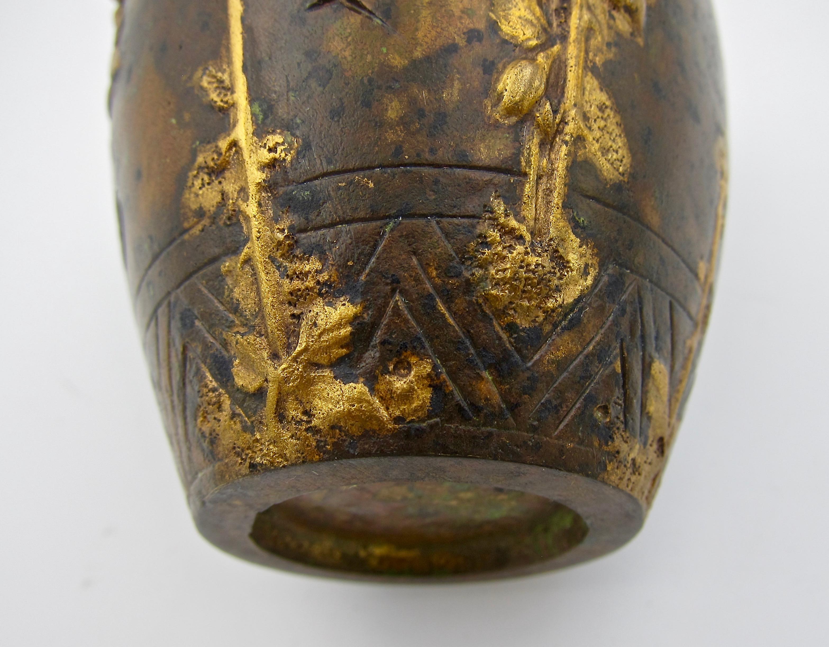 Small Louchet Paris Gilt Bronze Vase 7