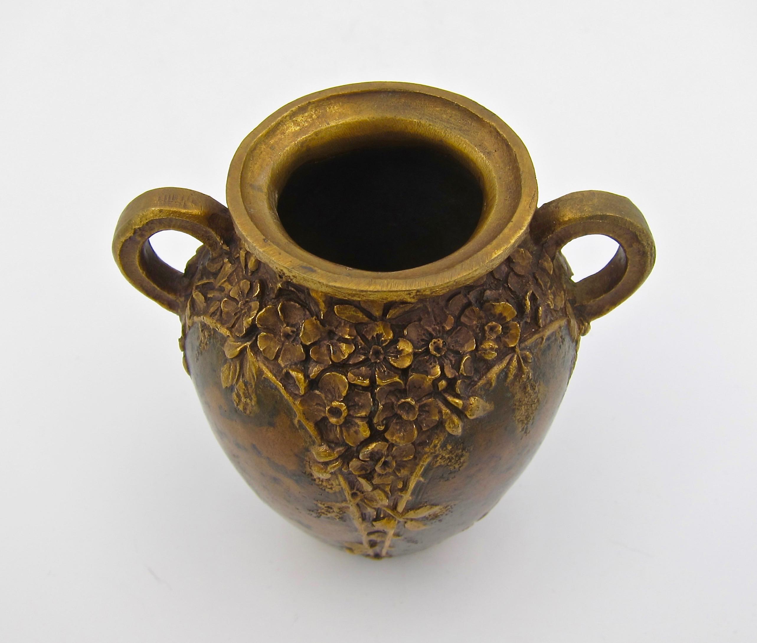 Small Louchet Paris Gilt Bronze Vase 1