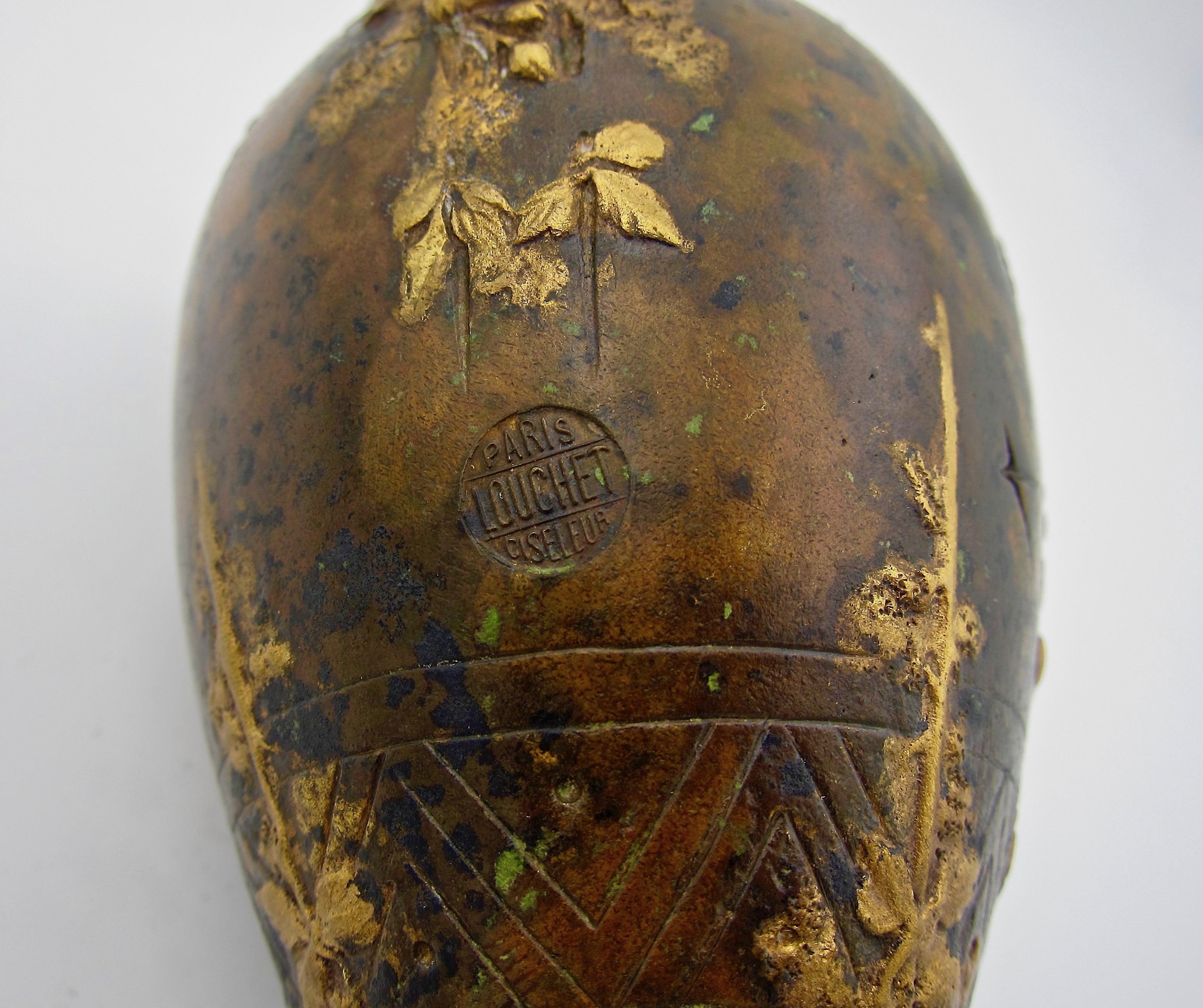 Small Louchet Paris Gilt Bronze Vase 3