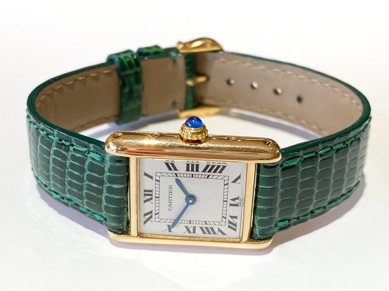Cartier Silver 18k Rose Gold Tank Louis WGTA0024 Women's Wristwatch 21 mm  Cartier