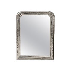 Small Louis Philippe Silver Mirror