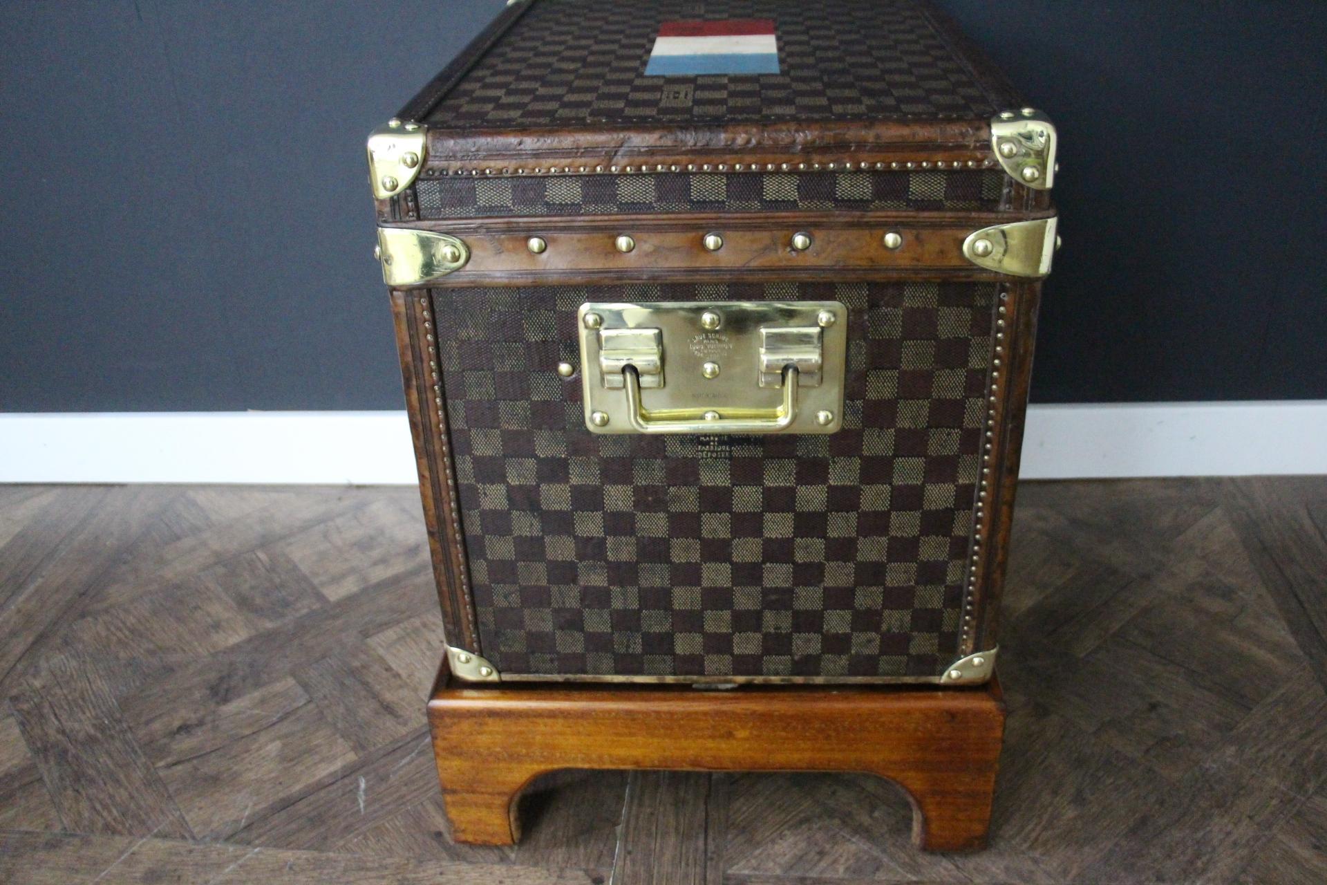 Small Louis Vuitton Checkers Steamer Trunk, Vuitton Shoe Trunk, Vuitton trunk 6