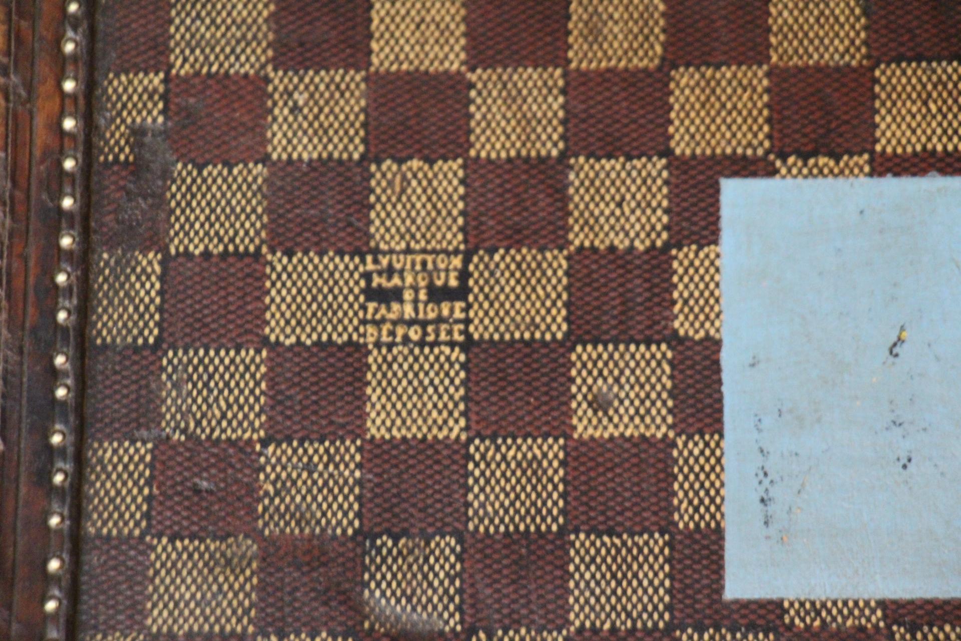 Small Louis Vuitton Checkers Steamer Trunk, Vuitton Shoe Trunk, Vuitton trunk 12