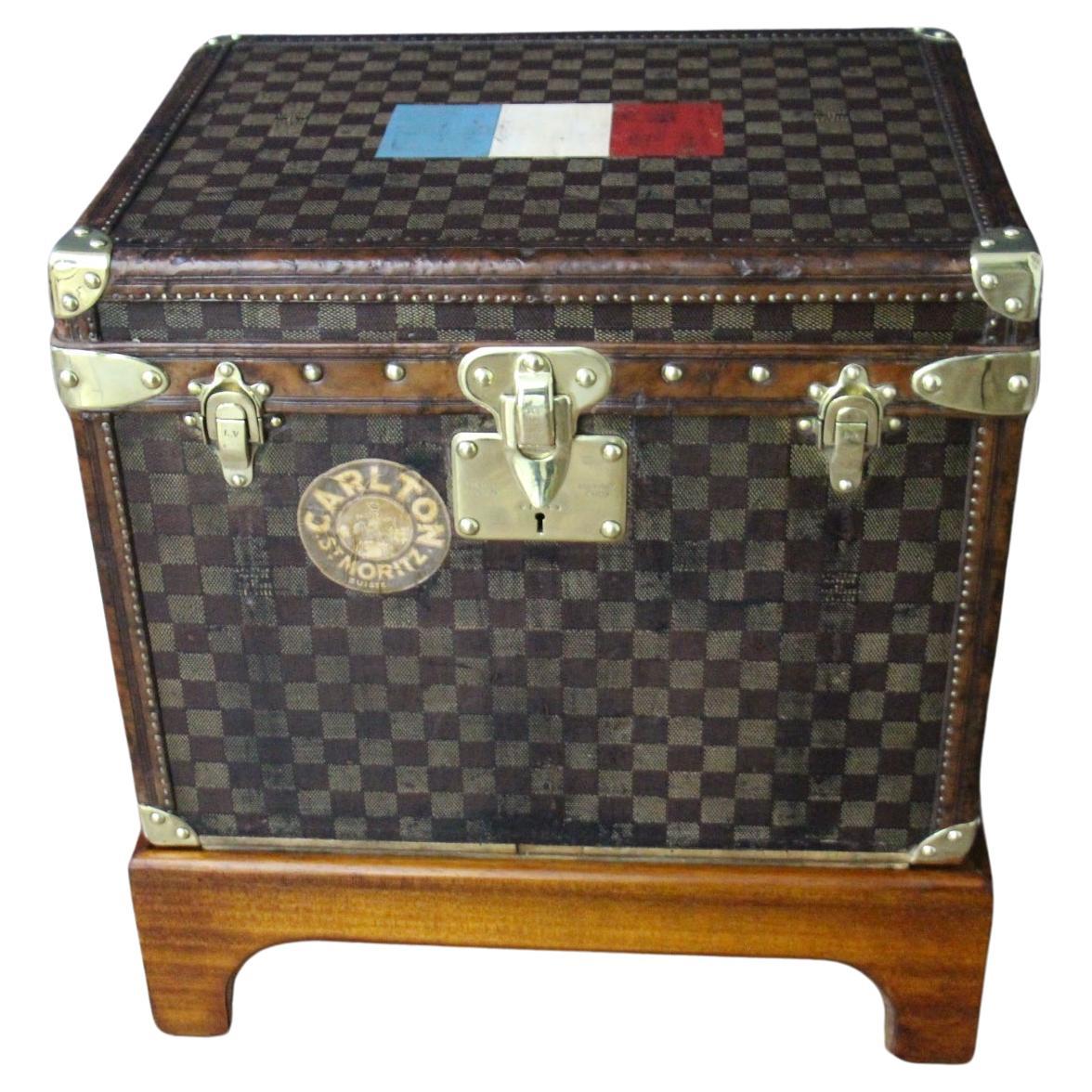 Small Louis Vuitton Checkers Steamer Trunk, Vuitton Shoe Trunk, Vuitton trunk
