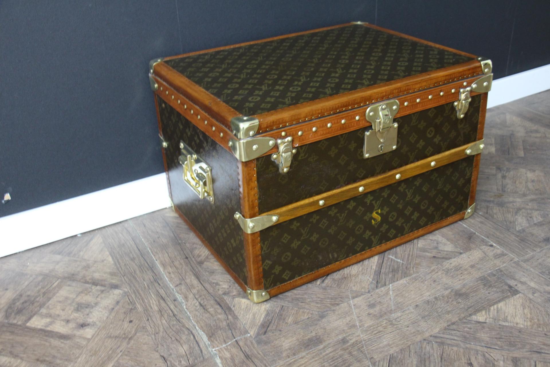 Small  Louis Vuitton Monogram Steamer Trunk  , 55 cm Vuitton Trunk 11