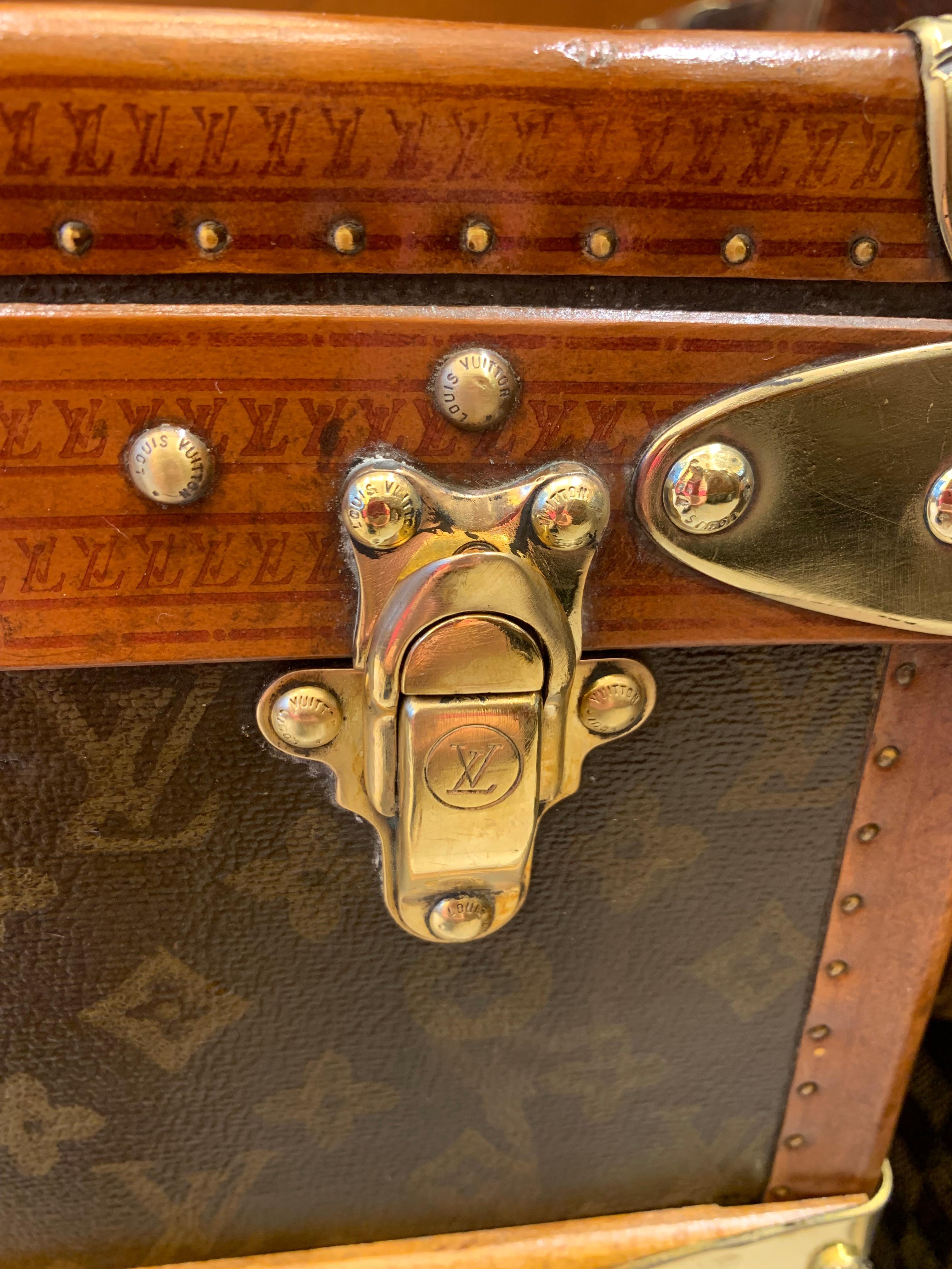 Brass Small  Louis Vuitton Monogram Steamer Trunk  , 55 cm Vuitton Trunk