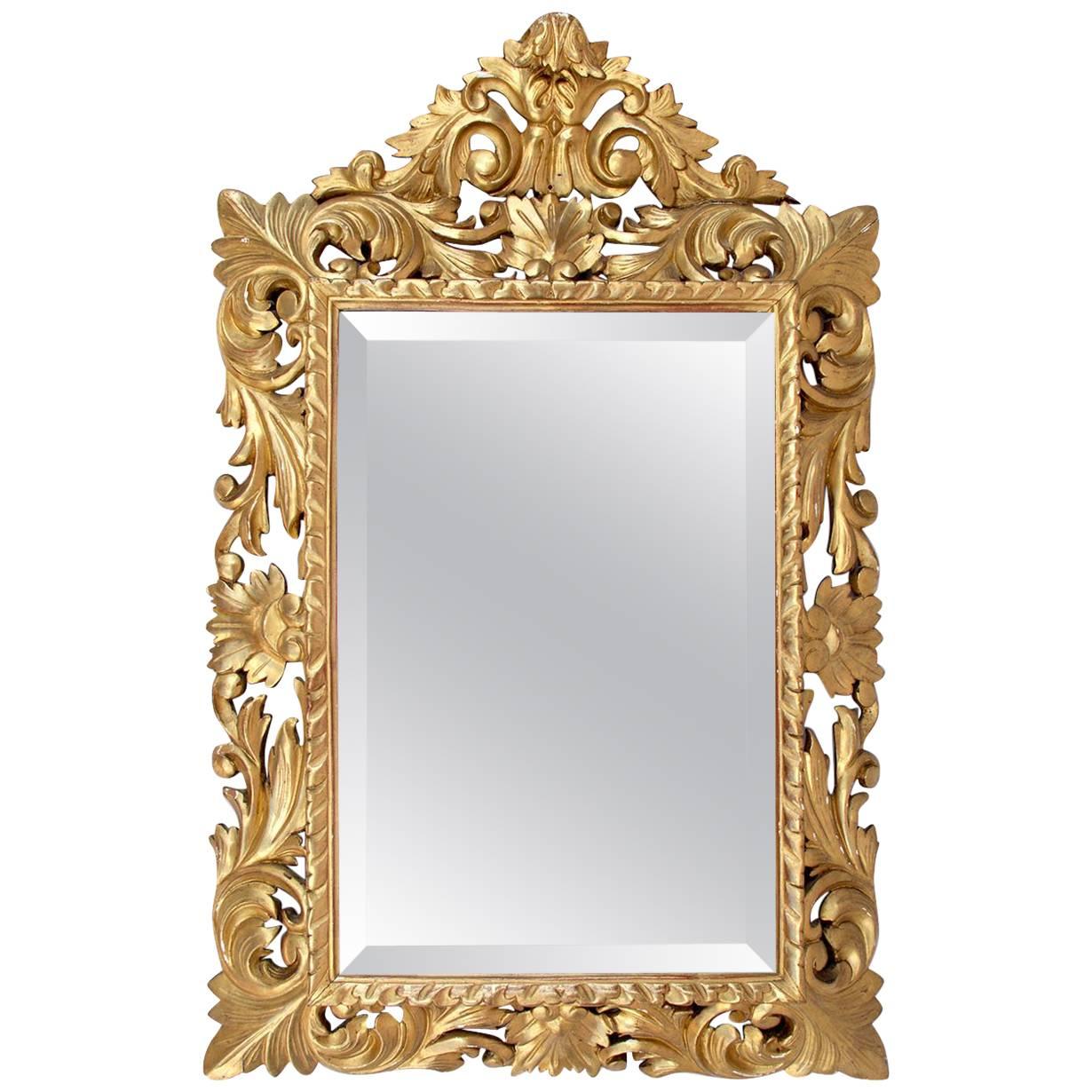 Small Louis XIII Style Giltwood Mirror, circa 1870