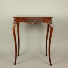 Small Louis XV Carved Oak Side Table