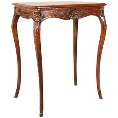 Small Louis XV Carved Oak Side Table