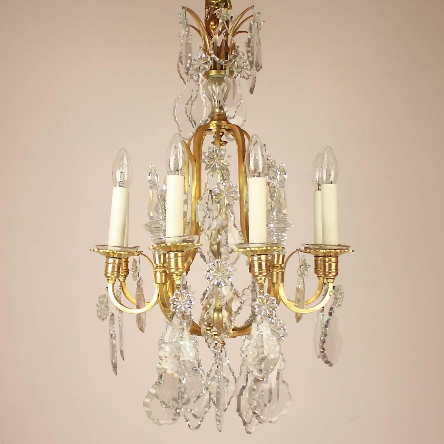 Small Louis XV Style Eight-Light Chandelier, France, circa 1900 2