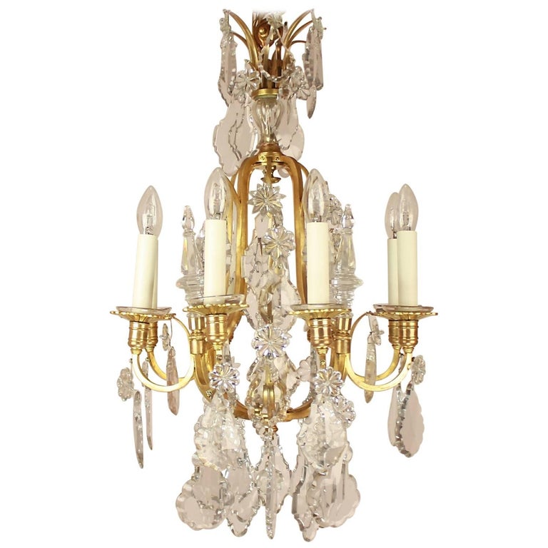 Small Louis Xv Style Eight Light Chandelier French Circa 1900