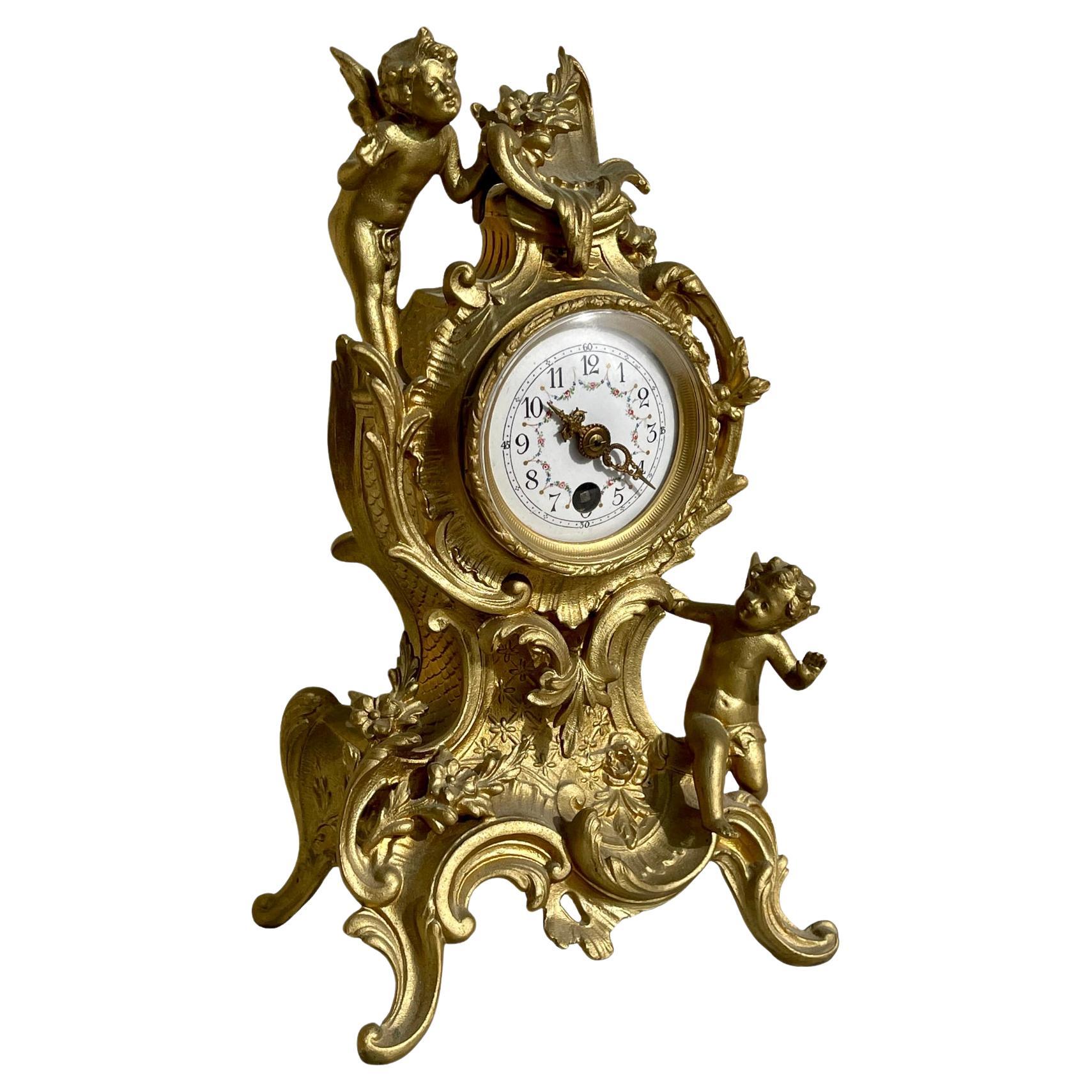 Small Louis XV Style Samac Clock For Sale