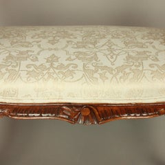 Small Louis XV Walnut Banquette or Window Seat