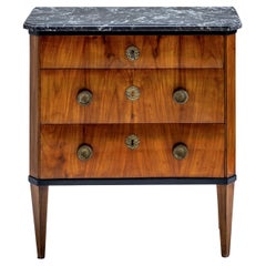 Small Neoclassical Chest of Drawers with Marble Top, circa 1800