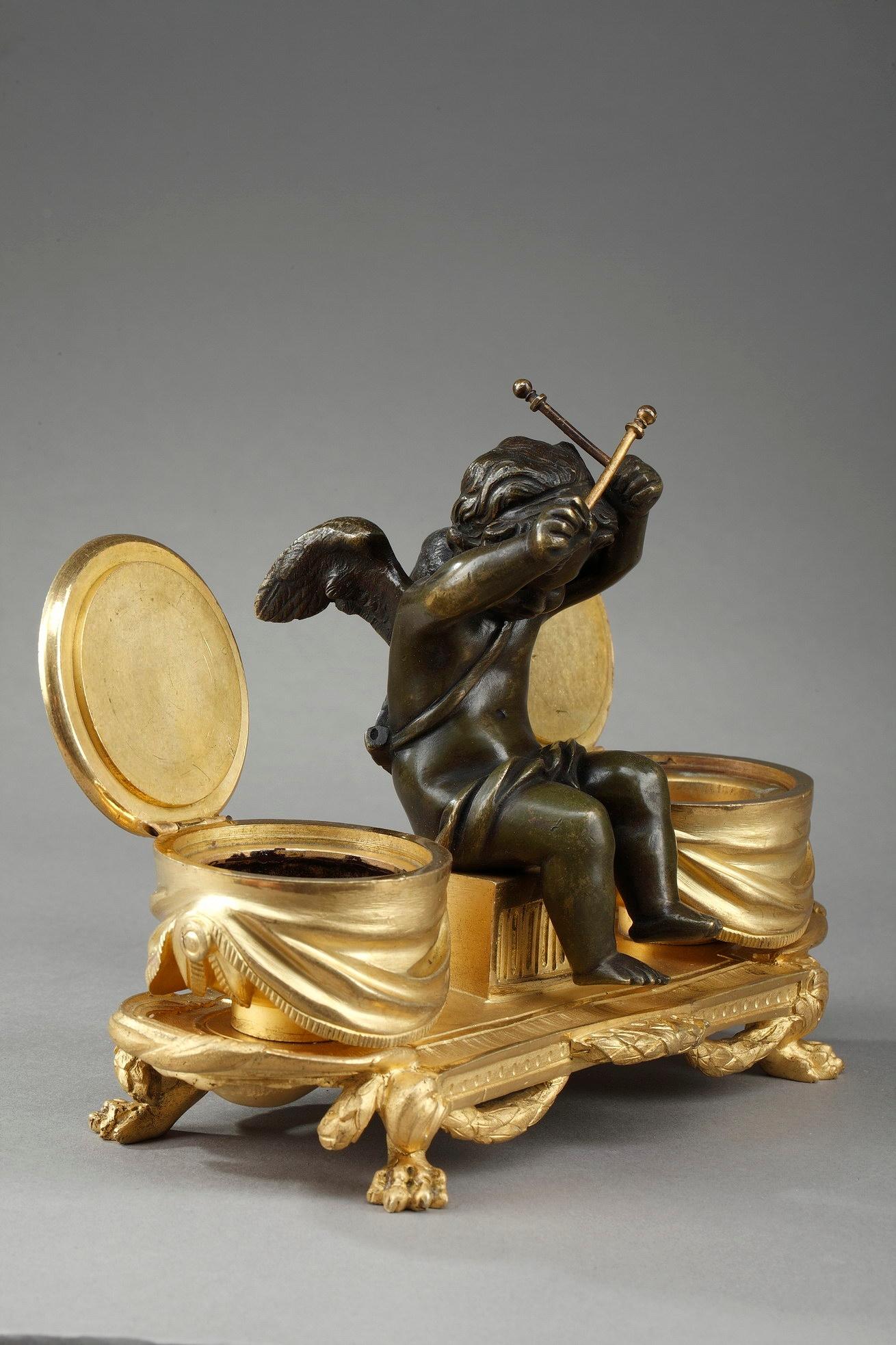 Late 19th Century Small Louis XVI-Style Inkwell 