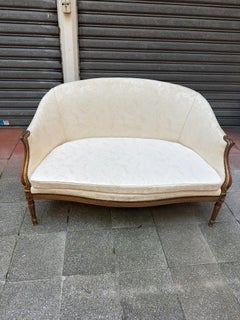 Small Louis XVI–style sofa, 19th century, reupholstered