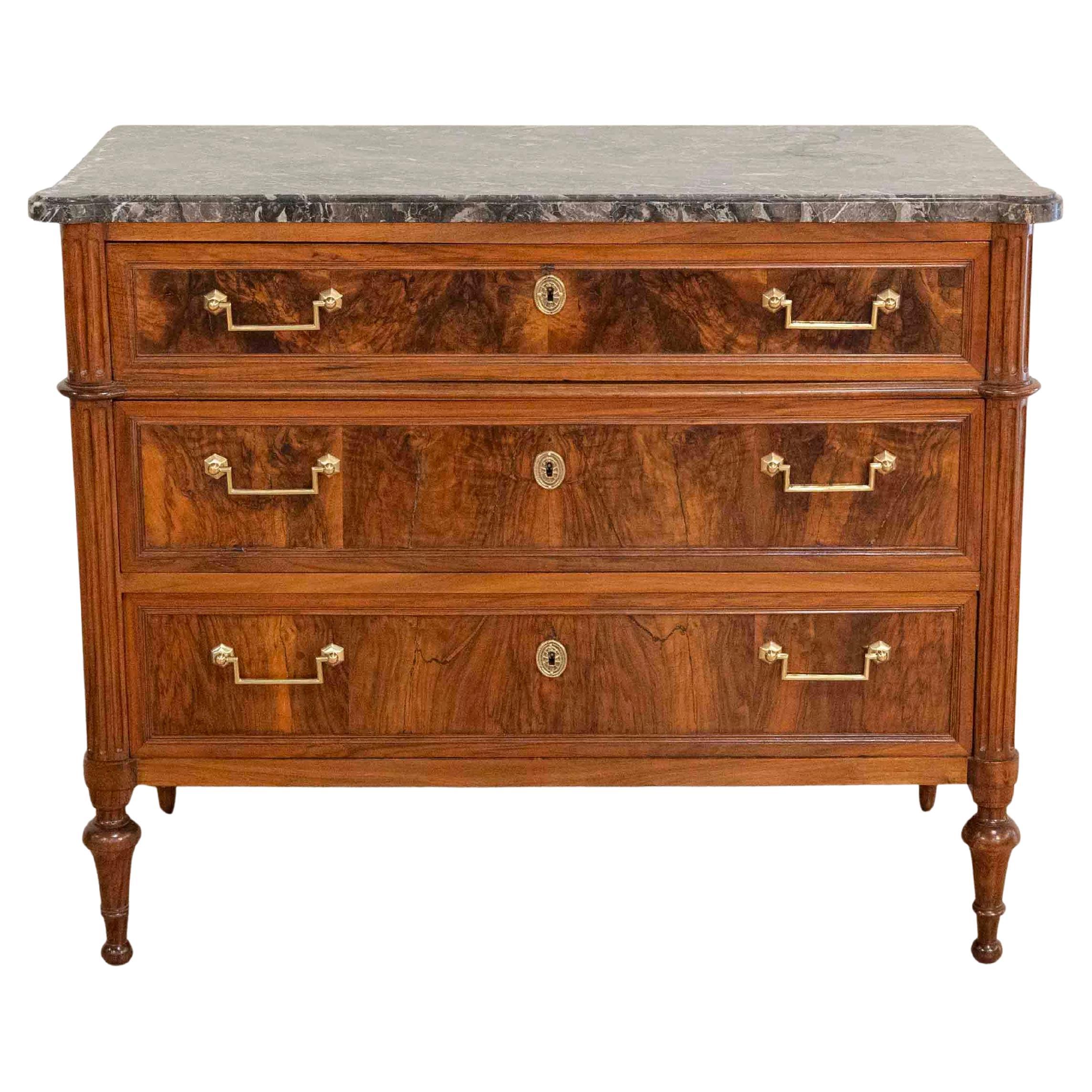 Small Louis XVI Walnut Chest Of Drawers
